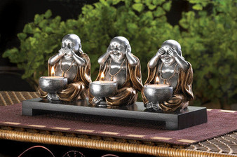 No Evil Buddha Candle Stand