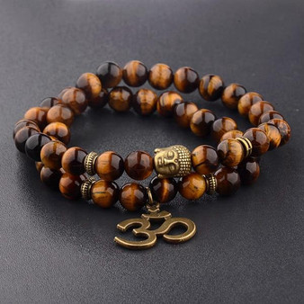 Buddha Beads OM Bracelet