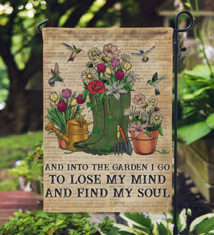 Dictionary Garden Find My Soul Hummingbird Garden Flag