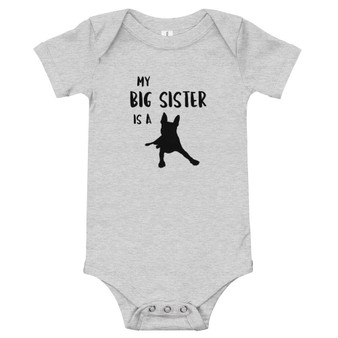 My Big Sister Is A Boston Terrier Baby Onesie