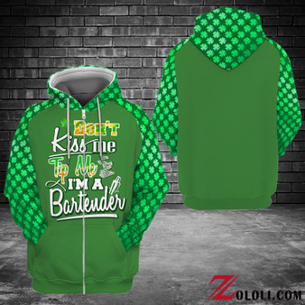 Don't Kiss Me I'm Bartender 3D Custom Hoodie TXX