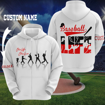 Baseball One Life On Love Hoodie 3D Custom TXX
