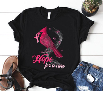 Hope for a Cure Breast Cancer Awareness 2D T-shirt
