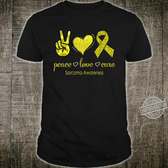 Peace Love Cure Sarcoma Cancer Awareness 2D T-shirt