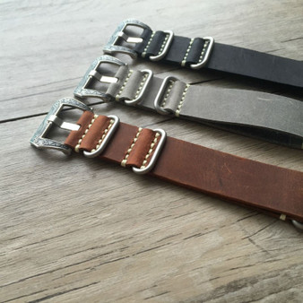 Best quality Vintage Leather NATO Watch Strap-Strapmeister