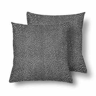 18" x 18" Throw Pillows (2) - Custom Elephant Pattern