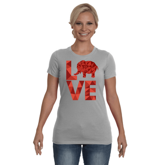 Elephant Love T-Shirt - Red