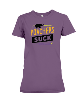 Poachers Suck Statement (Elephants) T-Shirt - Design 2