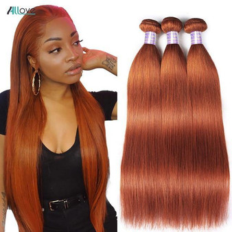 Allove Ombre Straight Bundles 1B 30 Peruvian Brown Colored Hair