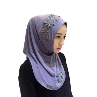 Ladies Lace Embroidery Headband Hijab