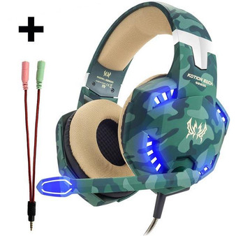Gaming Headset Stereo Headphone With Microphone Mic Led light