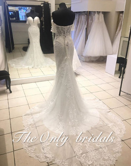 onlybridals Cheap Romantic Wedding Dress Lace Retro Bridal Gown Mermaid Wedding Custom