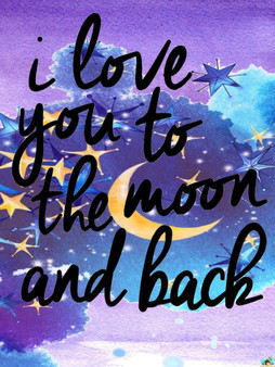 I Love You To the Moon and Back Diamond Painting