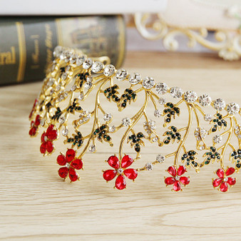 Cheery Red Flower Diadem