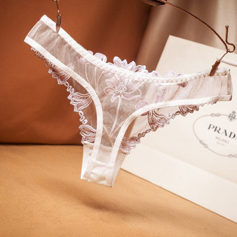 Lace Transparent Panties Ladies' Seamless Low Waist Thong