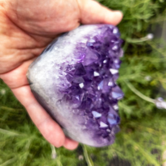 Large Amethyst Druzy Heart