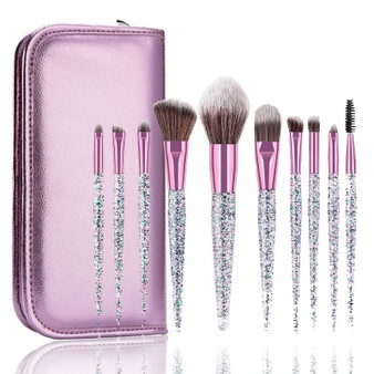 10-Piece Crystal Glitter Pro Make-Up Brushes