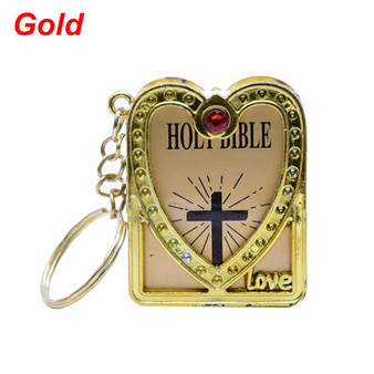 Holy Bible Book Pendant Keyring