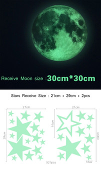 Luminous Moon Stars combination 3D Wall Sticker