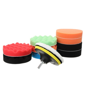 12pcs Car Buffing Sponge Polishing Waxing Pads Kit