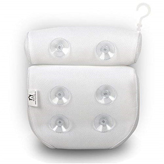 Bathroom Pillow Cushion With Suction Cups Neck And Back Support Headrest