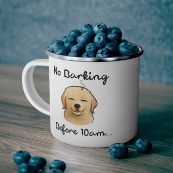 No Barking - Enamel Mug
