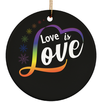 Love Is Love Circle Ornament