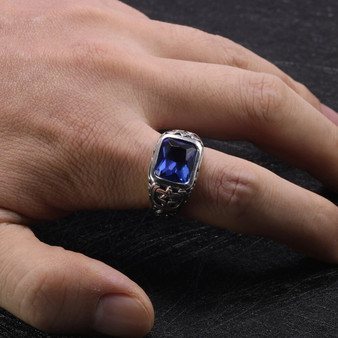 Crystal Stone Silver Ring