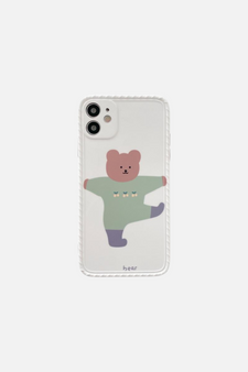 Sweet Cherry Bear White iPhone Case