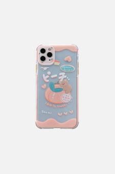 Sweet Fruit Bear Peach iPhone Case