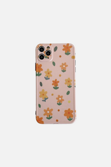 Retro Summer Yellow Flowers iPhone Case