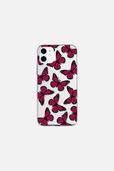 Vintage Butterfly Red iPhone Case