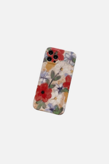 Retro Art Oil Painting Flowers 2 iPhone Case