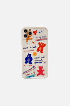 Graffiti Bear Red iPhone Case