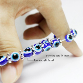 Blue Evil Eye Hamsa Hand Bracelet