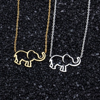 Golden & Silver Elephant Necklace