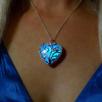 Heart of Winter Magic Forest Glow in The Dark Necklace