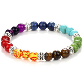 7 Chakras Colourful Stone Bracelet