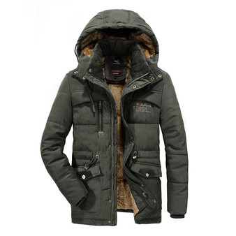Men Winter Jacket 6XL 7XL 8XL Thick Warm Parka Fleece Fur Hooded Military Jacket Coat Pockets Windbreaker Jacket Men