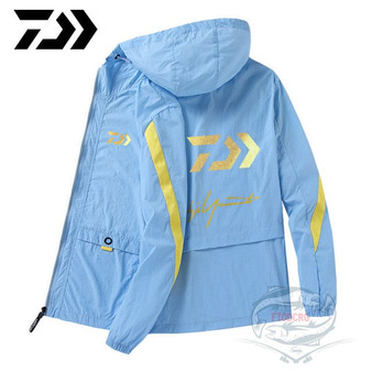 2020 Daiwa Outdoor Long Sleeve Sunscreen Fishing Clothes Waterproof Breathable Jacket Thin Jacket Hooded Fishing Clothing