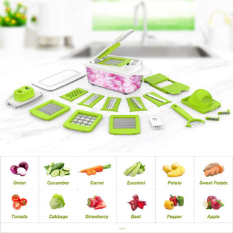 Vegetable Chopper Veggie Chopper 23 PCS Food Chopper