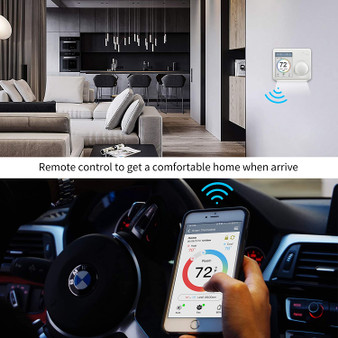 Smart Wi-Fi Programmable Home Thermostat, 4th Gen, Compatible with Alexa.