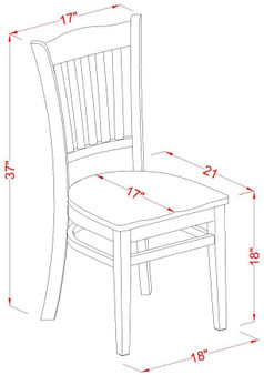 East West Furniture Dinette set 6 Fantastic wood dining chairs