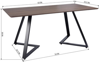 Rectangular Dining Table Kitchen Table, Suit for 4 or 6