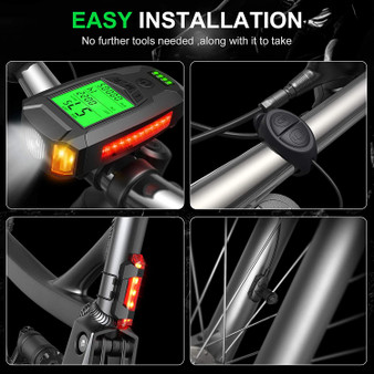 Super Bright Front Headlight and Rear LED Bicycle Light, 5 Light Modes.