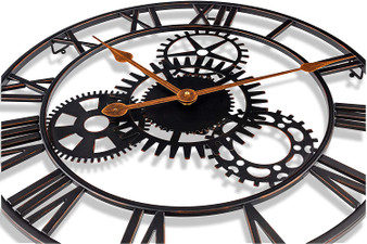 Large Wall Clock 20 Inch Decorative Wrought Iron