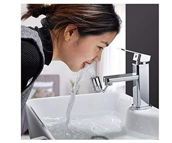 Universal Splash Filter Faucet 720 Degree Splash-Proof Conversion Head Basin Lengthen Extender for Household Kitchen