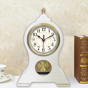 Table Clock, Silent Non-Ticking Mantel Clock