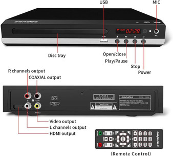 Sando DVD Player, Home DVD Player for TV, Region Free DVD Player