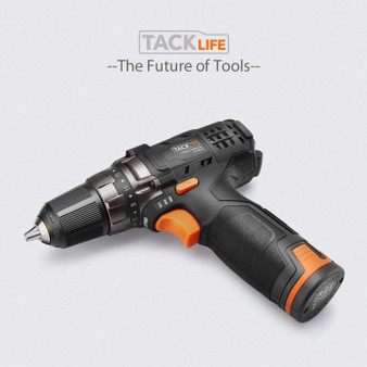 12V 2.0Ah Cordless Drill, 1 Hour Fast Charger, Variable Speed, 3/8" Metal Chuck.